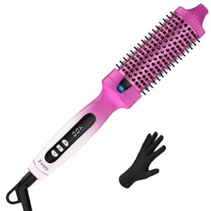 Heated Rotating Styling Brush with Adjustable Temperature for Fast, Easy Hair Styling