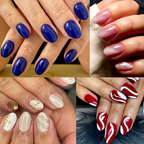 24 Piece Round French Acrylic Nail Design Set for Elegant Nail Art - Image 2