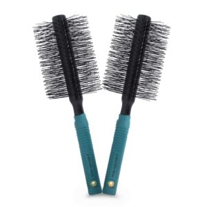 Round Nylon Hair Brush for Smooth Styling and Tangle-Free Detangling - Medium Size