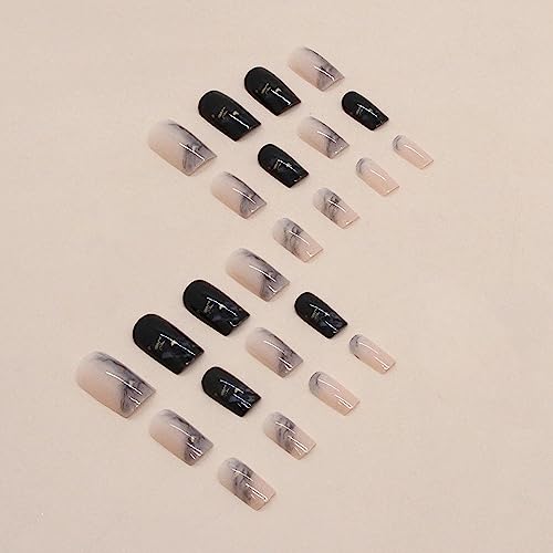 Royal Blue and White Acrylic Nail Art Kit, 24 Designer Pieces - Image 2