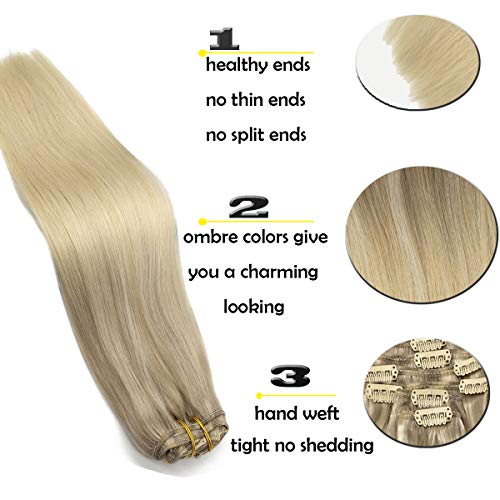 Sally 18 Inch Remy Human Hair Clip-In Extensions for Natural Volume and Length - Image 6