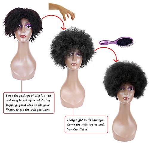 Short Afro Kinky Human Hair Wig for Women, Natural Look, Comfortable Fit - Image 4