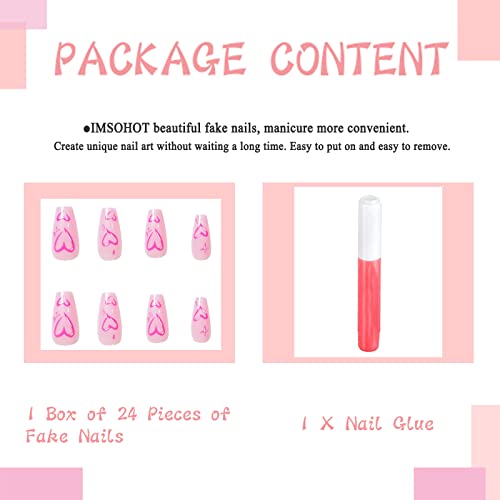 Stylish Short Baddie Acrylic Nails Set 24 Pieces, Easy Application, Durable Design - Image 4