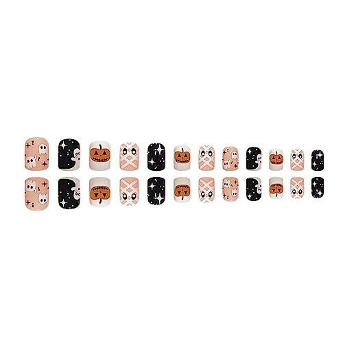 24 Piece Short Black Coffin Acrylic Nails, Durable and Stylish Nail Art - Image 3