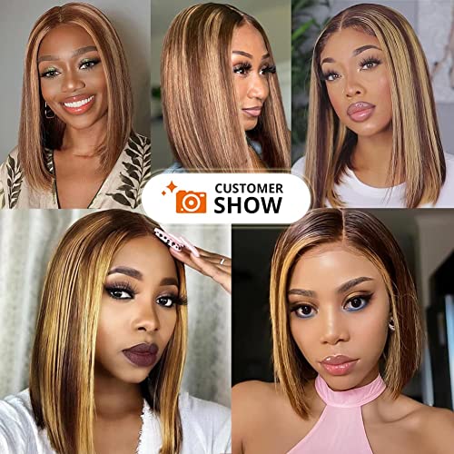Short Blonde Bob Human Hair Wig - Image 5