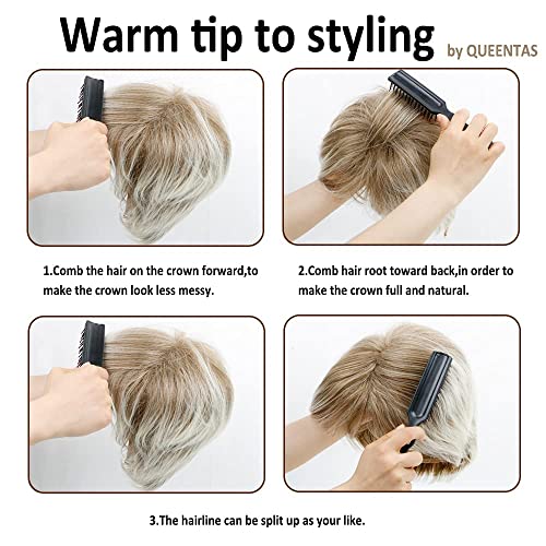 Short Blonde Human Hair Wig - Image 7