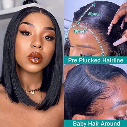 **14 Inch Short Bob Human Hair Wig for Women Natural Look Comfortable Fit** - Image 2