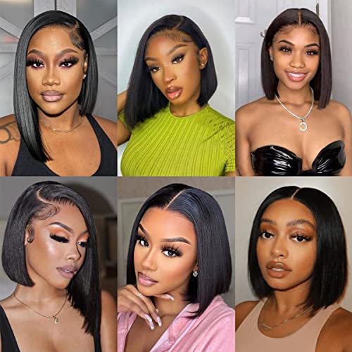 **14 Inch Short Bob Human Hair Wig for Women Natural Look Comfortable Fit** - Image 5