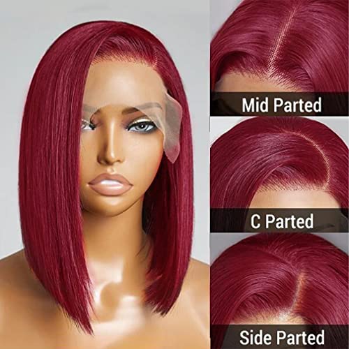Short Bob Wig with Human Hair and Lace Front - Image 2
