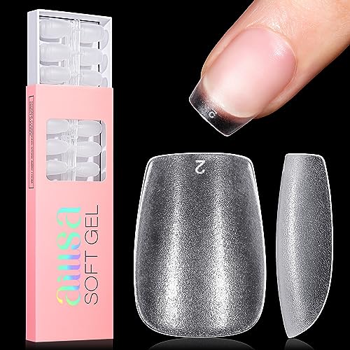 Short Coffin Shape Acrylic Nails