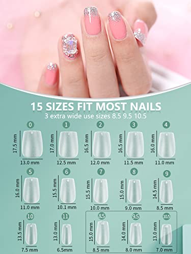 Short Tapered Square Acrylic Nails - Image 6