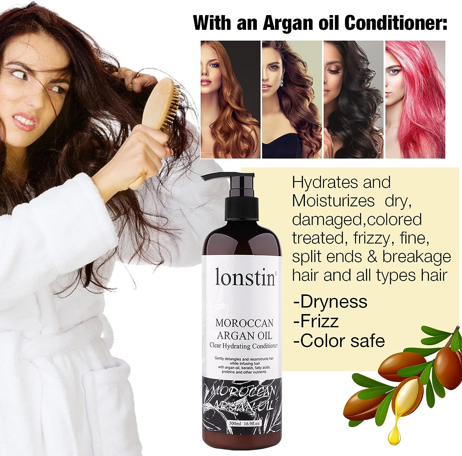 Argan Oil Shampoo 12 oz for Hair Care with Potential for Enhanced Results - Image 4