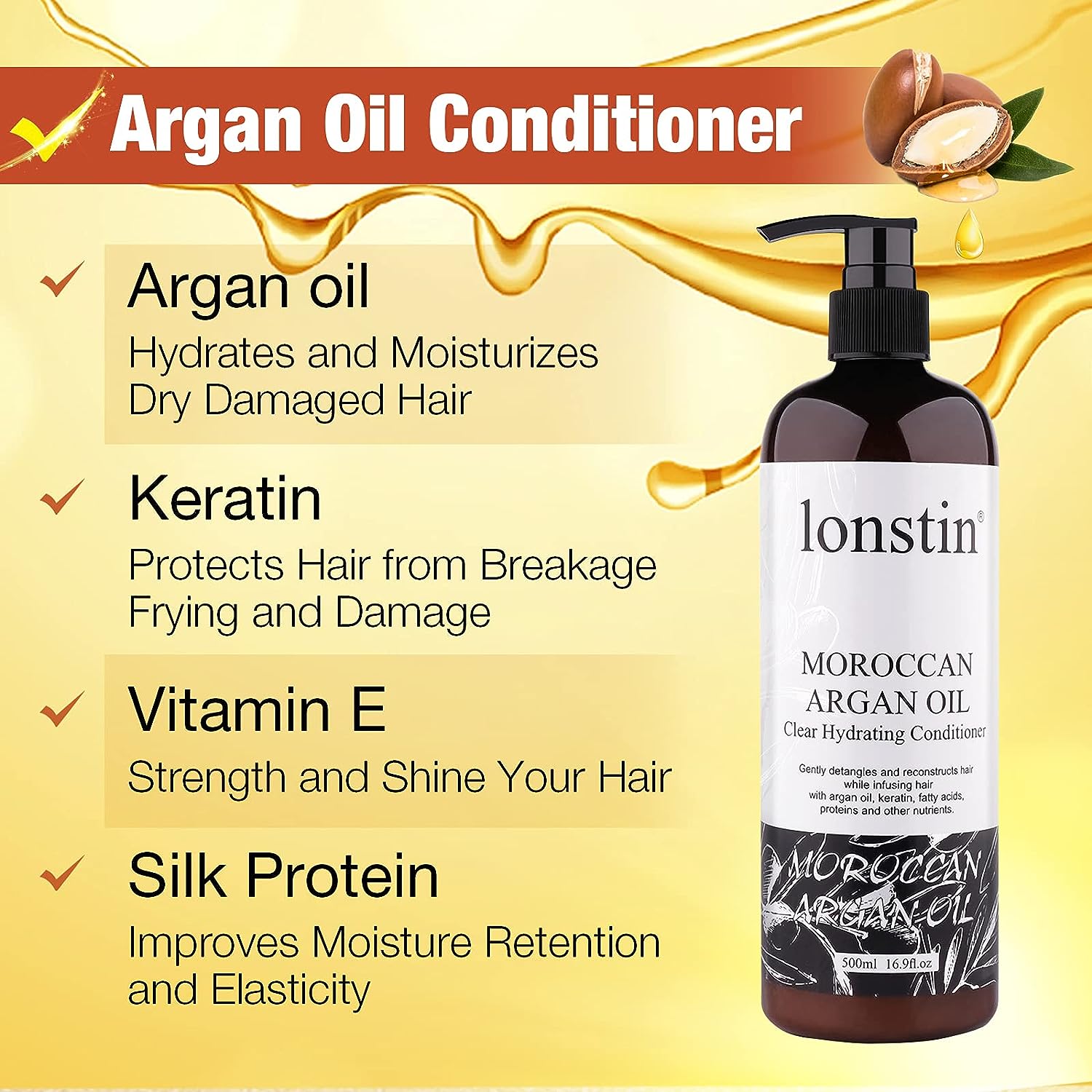 Argan Oil Shampoo 12 oz for Hair Care with Potential for Enhanced Results - Image 2