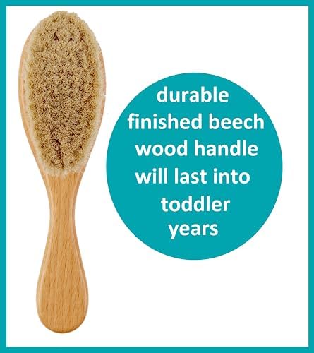 Gentle Soft Bristle Baby Hair Brush for Comfortable Grooming - USA Made - Image 4