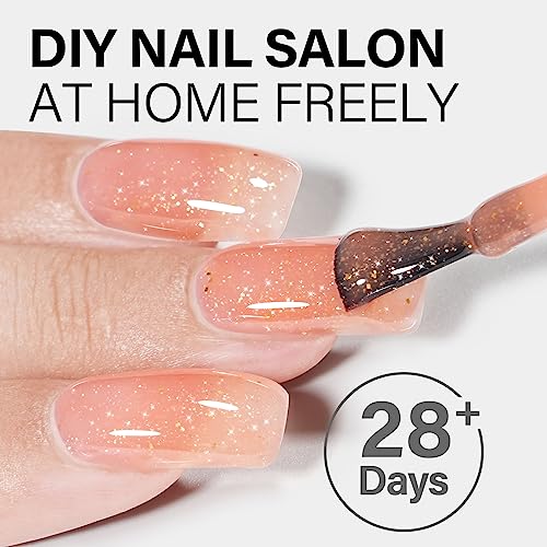 Sparkly orange nail polish for a dazzling manicure. - Image 6