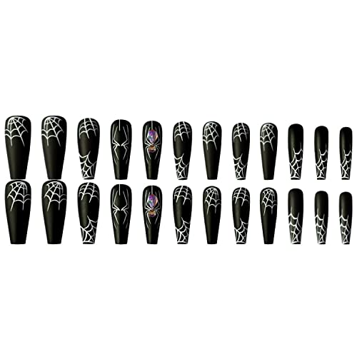 Festive Halloween Acrylic Nails Set 24 Pieces for Spooky Nail Art Designs - Image 8
