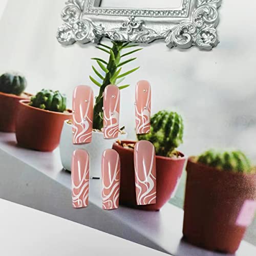 Square Acrylic Nail Designs for Stylish Nail Art, 24 Pieces - Image 5