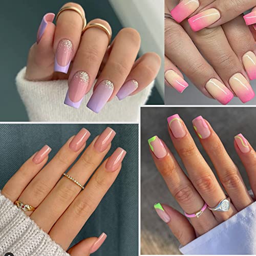 New Square Acrylic Nail Set Various Sizes for Stylish Durable Enhancements - Image 2
