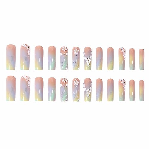 Square Tapered Stick-On Nails for Easy Application and Stylish Nail Art Design - Pack of 24 - Image 3