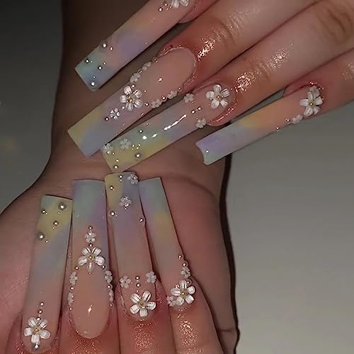 Square Tapered Stick-On Nails for Easy Application and Stylish Nail Art Design - Pack of 24