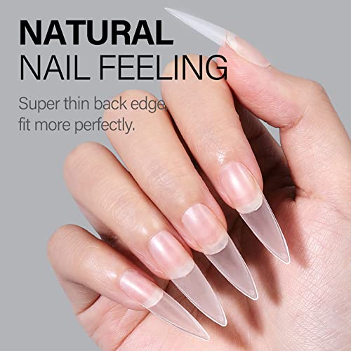 24 Count Long Stiletto Matte Acrylic Nails - Easy Application - Image 3