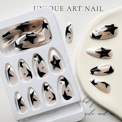 Chic Black and White Acrylic Nail Art Kits for Trendy Nail Enthusiasts - Image 3