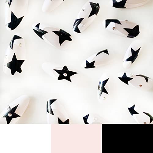 Chic Black and White Acrylic Nail Art Kits for Trendy Nail Enthusiasts - Image 4