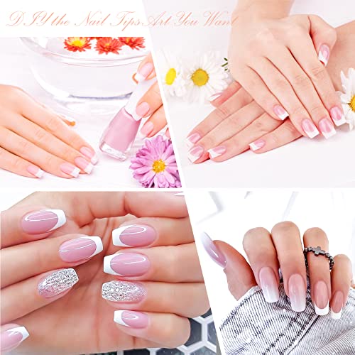 Chic Elegant White Tip Acrylic Nail Design Kit for Stylish and Sophisticated Manicures - Image 7
