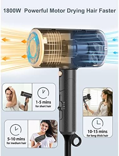 Sutra Marble Compact Travel Blow Dryer Dual Voltage for Easy Styling - Image 4
