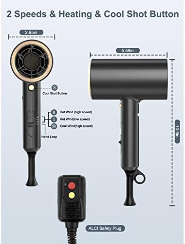 Sutra Marble Compact Travel Blow Dryer Dual Voltage for Easy Styling - Image 5