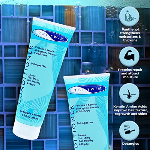 Swim Hair Conditioner Chlorine Protection 8 oz Moisturizing Formula for Swimmers - Image 3