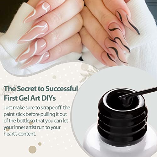 Creative Nail Art Kit with Gel Polish for Easy Swirl Designs - Image 4