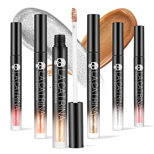 Swiss Beauty 6-Shade Metallic Liquid Eyeshadow Set for Dazzling Eye Looks