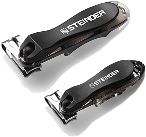 Swiss Clip 360 Rotating Nail Clippers Ergonomic Design Easy Grip Silver