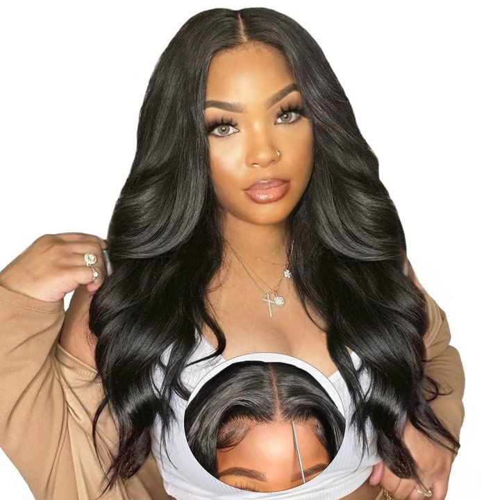 Synthetic and Human Hair Blend Wig Medium Natural Look Comfortable Fit - Image 5
