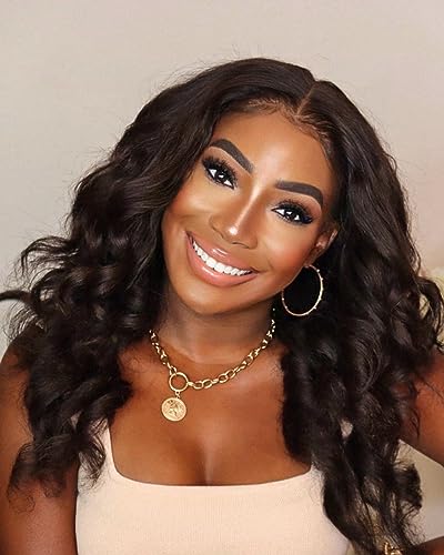 Synthetic and Human Hair Blend Wig Medium Natural Look Comfortable Fit