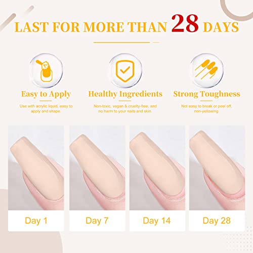 Tan Acrylic Nails - Stylish, Versatile Options for All Nail Sizes - Image 6