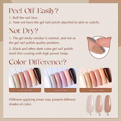 Medium Skin Tone Tan Nail Polish 15ml Long-Lasting - Image 8
