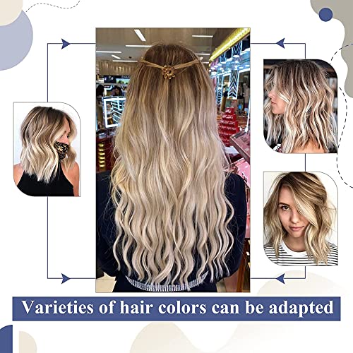 Natural Blend 20-Inch Tape-In Human Hair Extensions for Effortless Styling - Image 5