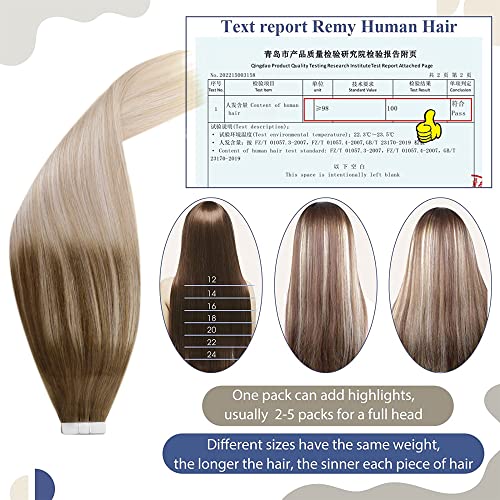Natural Blend 20-Inch Tape-In Human Hair Extensions for Effortless Styling - Image 6