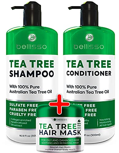 8 oz Tea Tree Dandruff Hair Mask for Scalp Relief and Nourishment