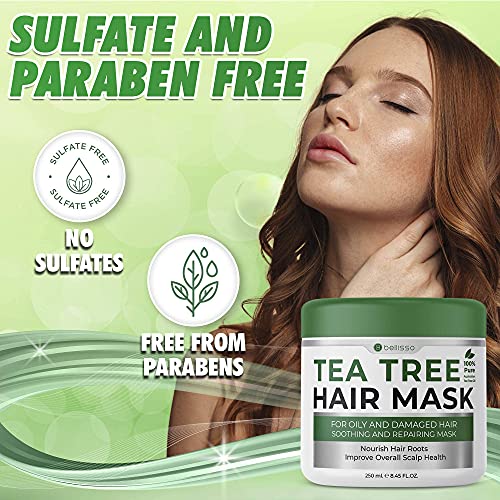 8 oz Tea Tree Dandruff Hair Mask for Scalp Relief and Nourishment - Image 9