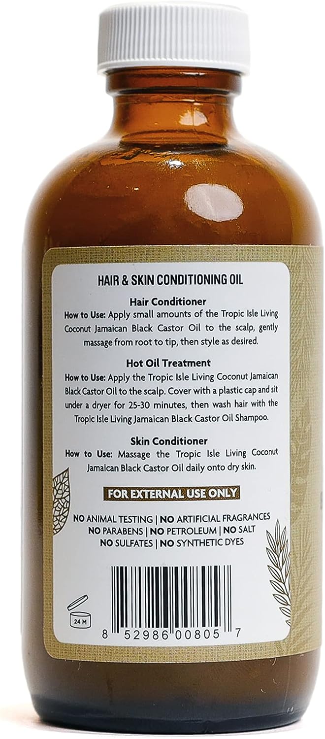 Nourishing 4 oz Black Castor Oil for Natural Hair Color and Growth - Image 3