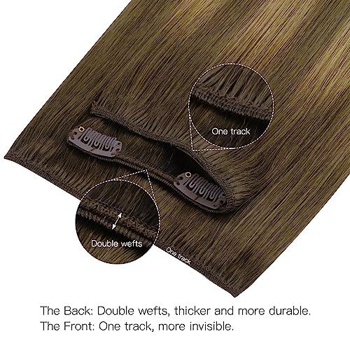 Premium Human Hair Extensions 20 Inch Natural Brown Top Quality Brands - Image 4