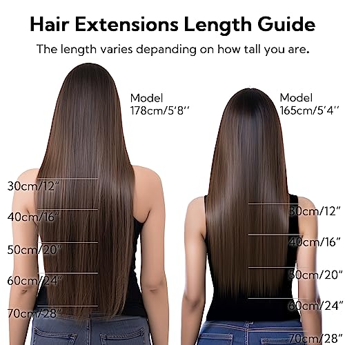 Premium Human Hair Extensions 20 Inch Natural Brown Top Quality Brands - Image 6