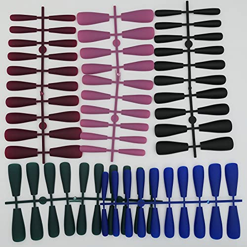 Stylish Two-Tone Acrylic Nail Set for Both Hands - Perfect for Nail Art - Image 3