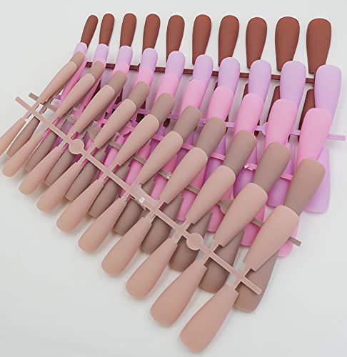 Stylish Two-Tone Acrylic Nail Set for Both Hands - Perfect for Nail Art - Image 4