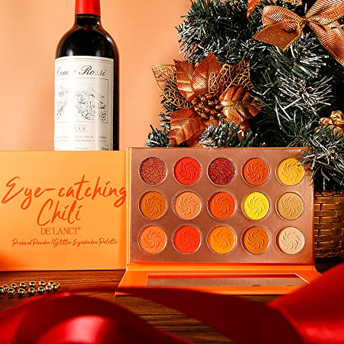 Vibrant Orange Eyeshadow Palette for Bold Makeup Looks - 12 Shades Included - Image 2