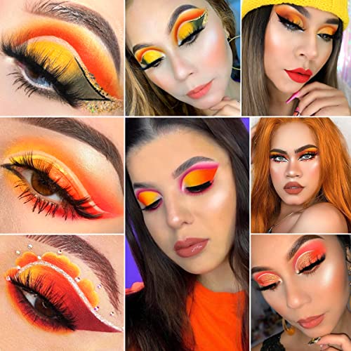 Vibrant Orange Eyeshadow Palette for Bold Makeup Looks - 12 Shades Included - Image 3