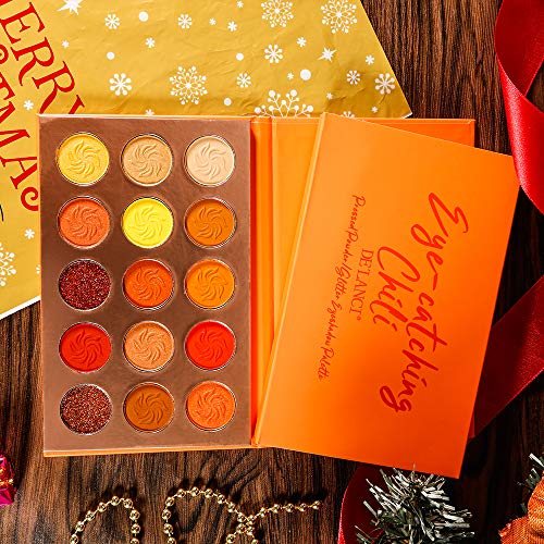 Vibrant Orange Eyeshadow Palette for Bold Makeup Looks - 12 Shades Included - Image 7
